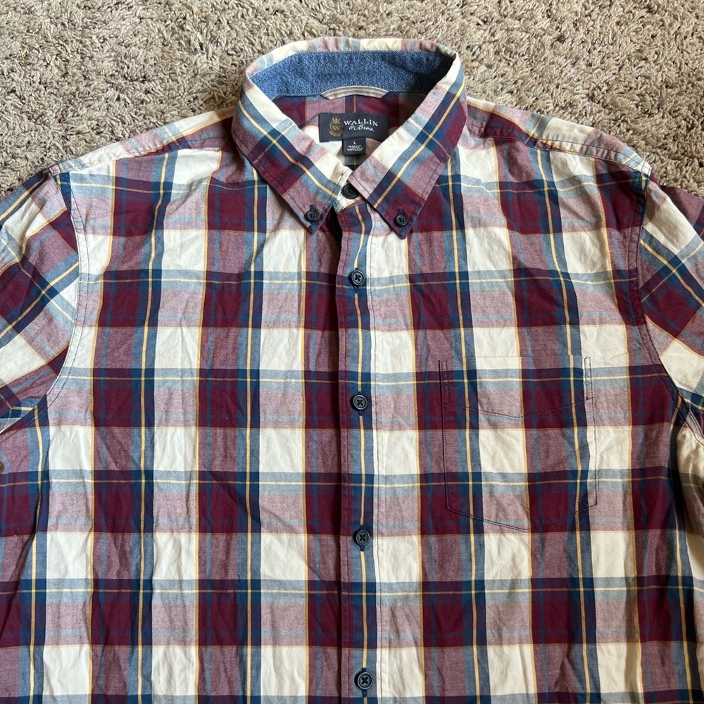 Wallin & Bros Button Down Shirt Large Plaid